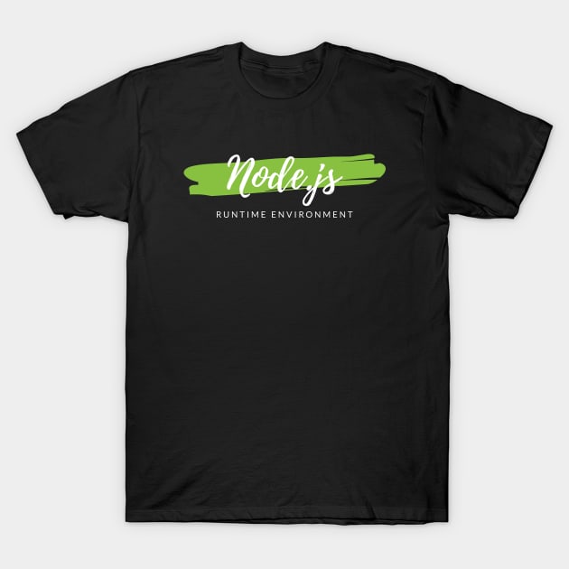 Node.js Runtime Environment Paint Smear T-Shirt by codewearIO